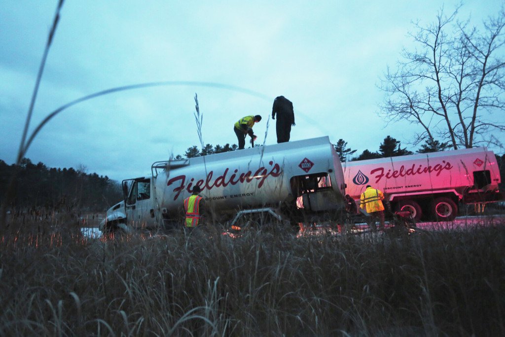 Maine Truck Crash Spills Oil